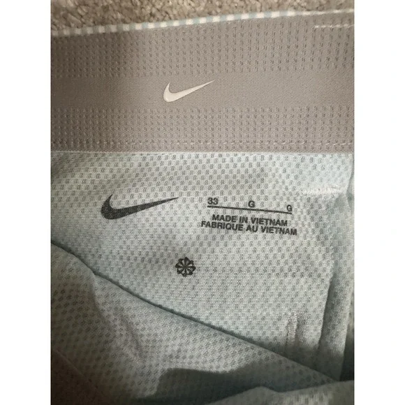 New Nike Golf Mens Tour 8 Inch Chino Seersucker Shorts Blue/ White Size 33 - Picture 3 of 10